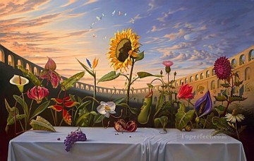 Última cena de flores surrealismo Pinturas al óleo